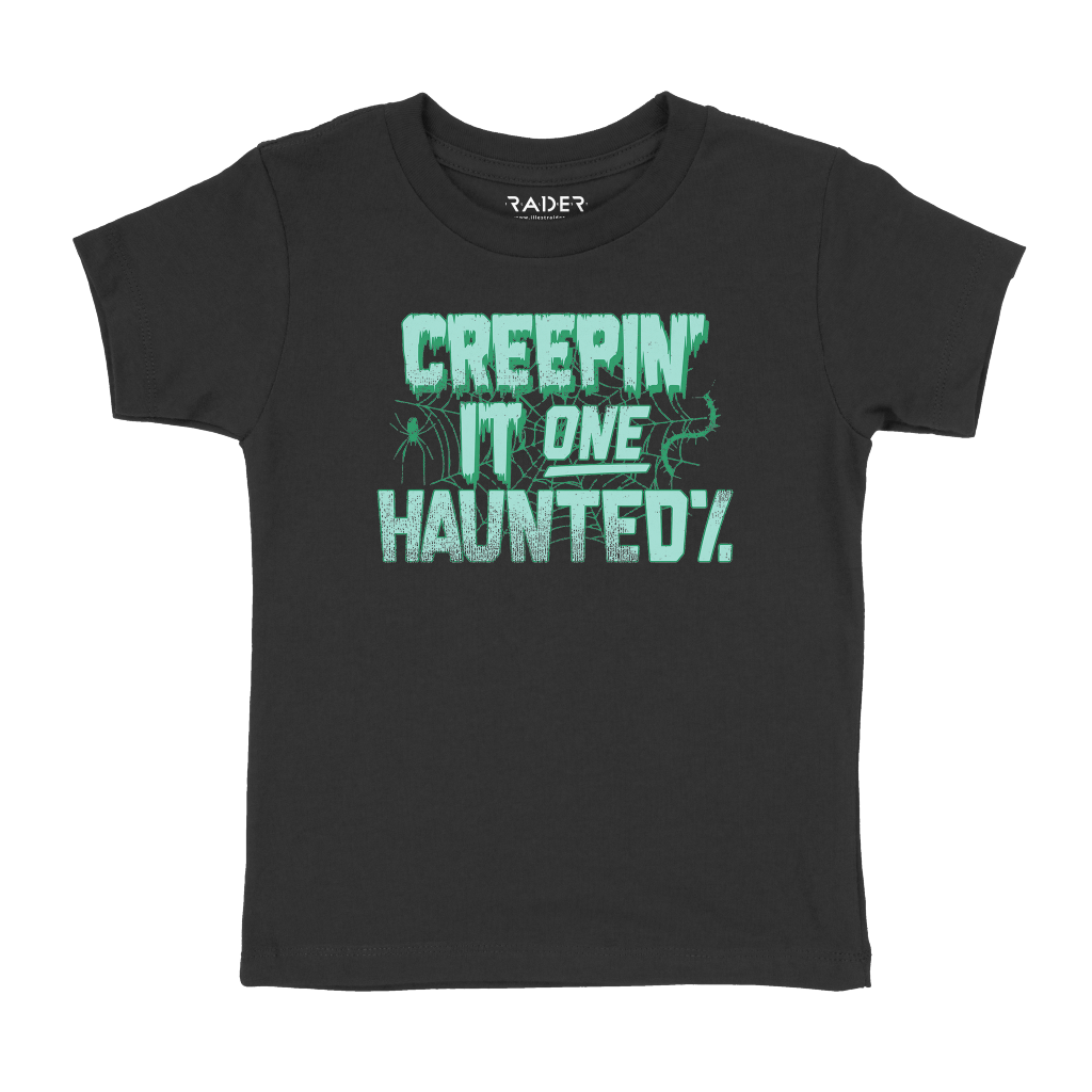 Creepin&#39; It One Haunted Percent Toddler Tee